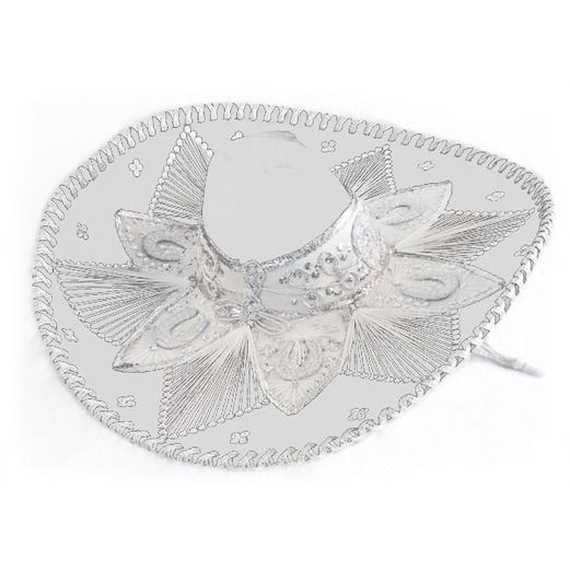 White and Silver Mariachi Sombrero Questions & Answers