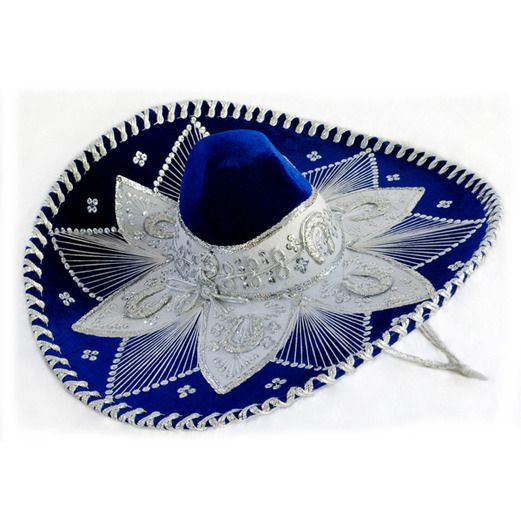 What is the material composition of the Royal Blue and Silver Mariachi Sombrero?