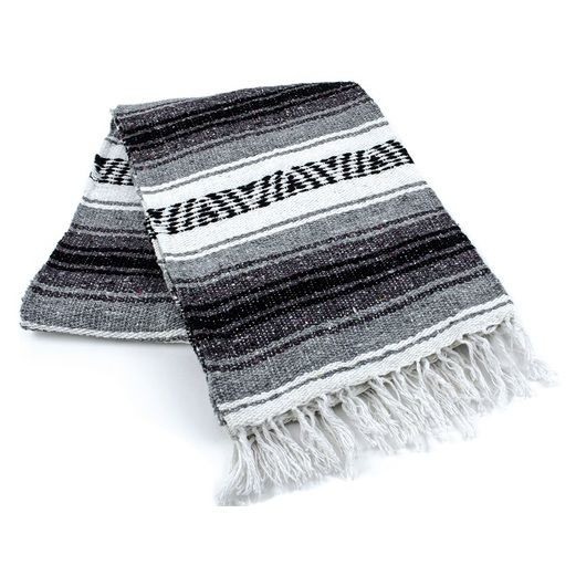 Could you provide the width measurement for the Gray Mexican Blanket?
